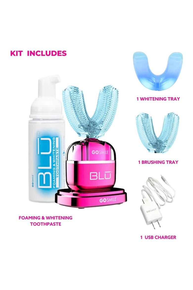 BLU Professional Sonic Teeth Whitening Toothbrush, Alternate, color, ELECTRIC PINK