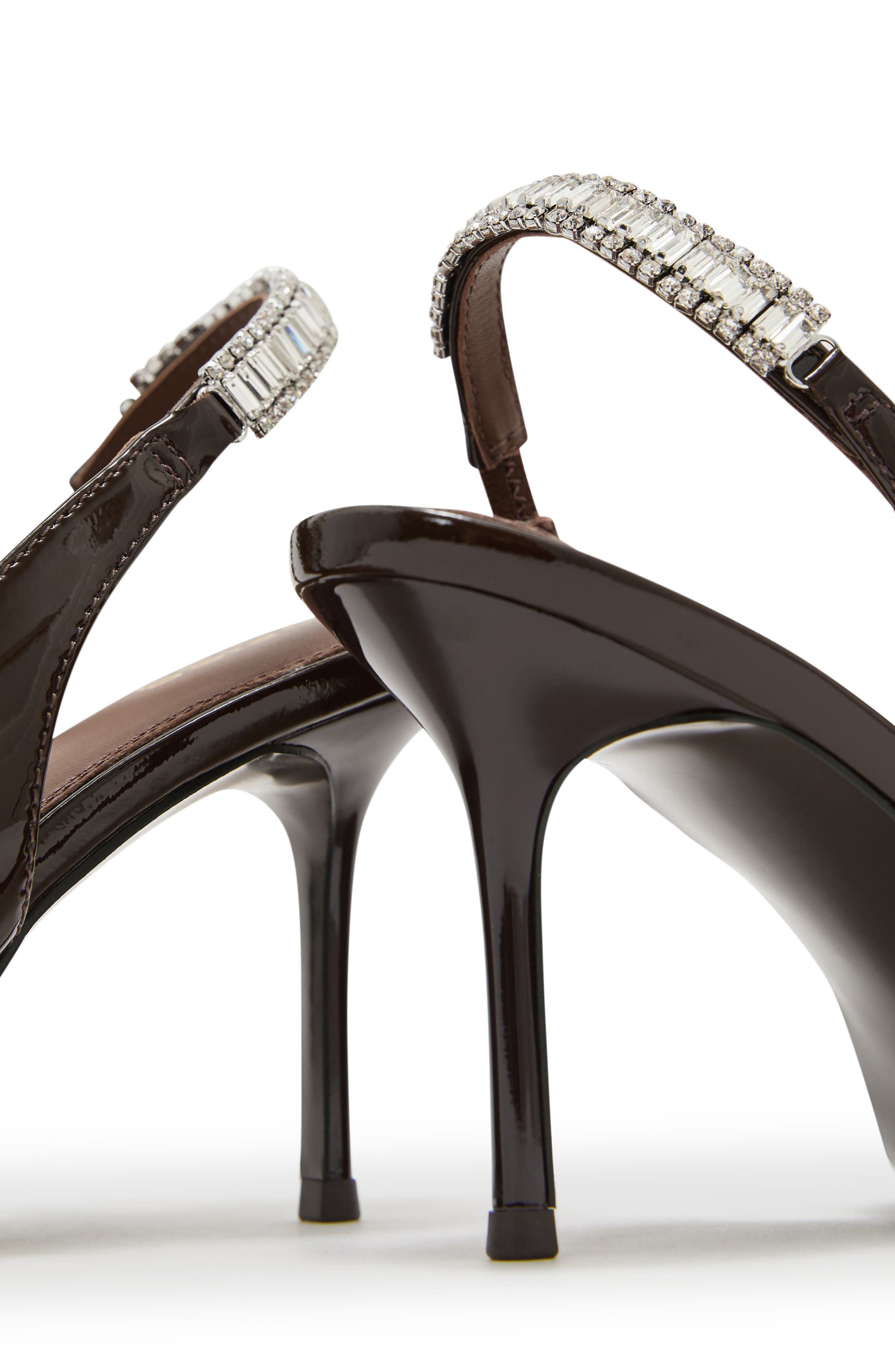 Luella Crystal Slingback Pump, Alternate, color, BURGUNDY