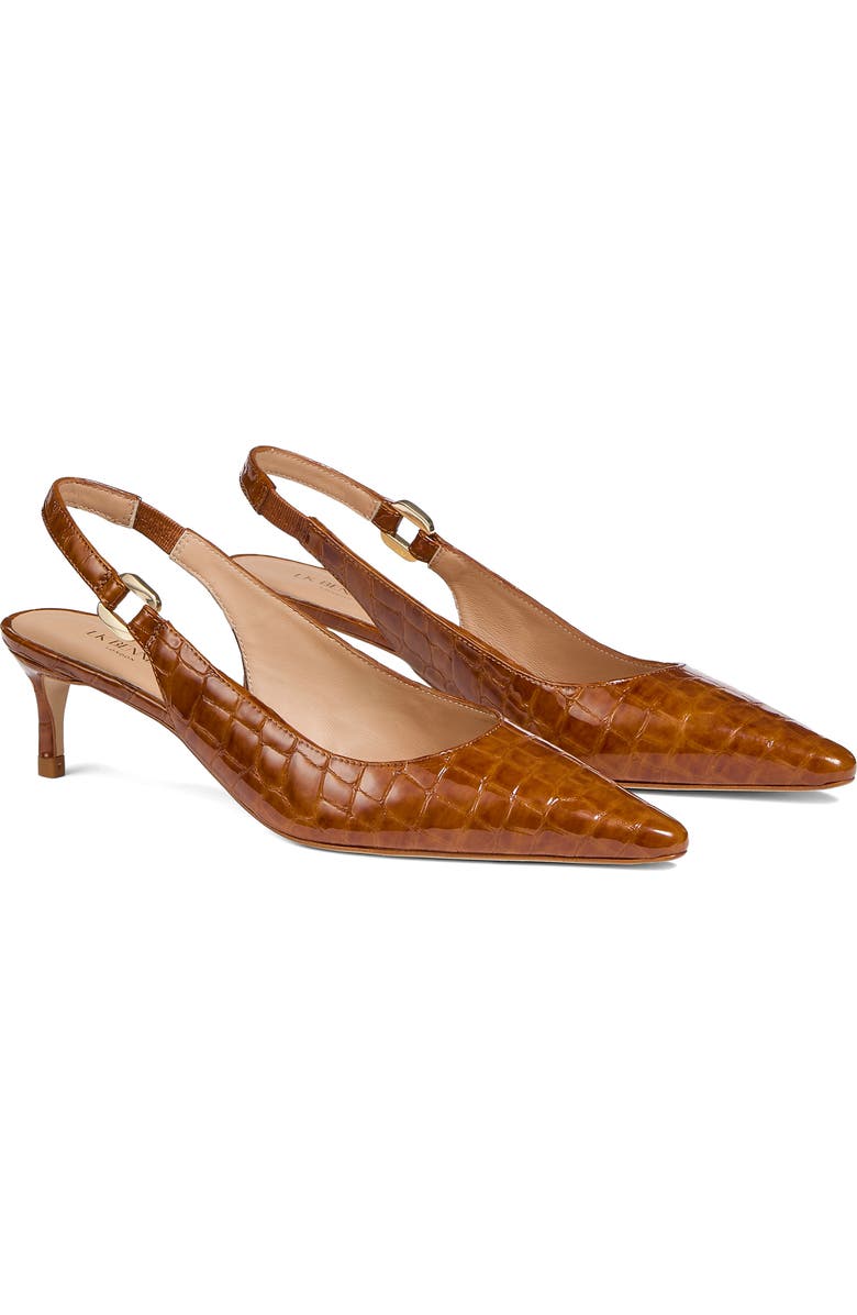 LK Bennett Lettie Oloid Pointed Toe Slingback Pump, Main, color, Tan