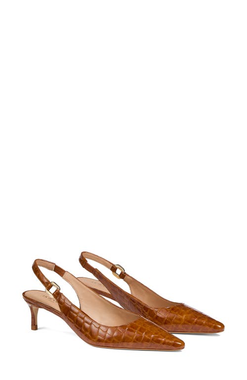 Lk Bennett Lettie Oloid Pointed Toe Slingback Pump In Brown
