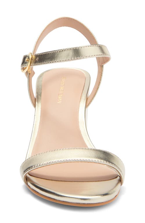 Stuart Weitzman Dancer Wedge Sandal In Platino