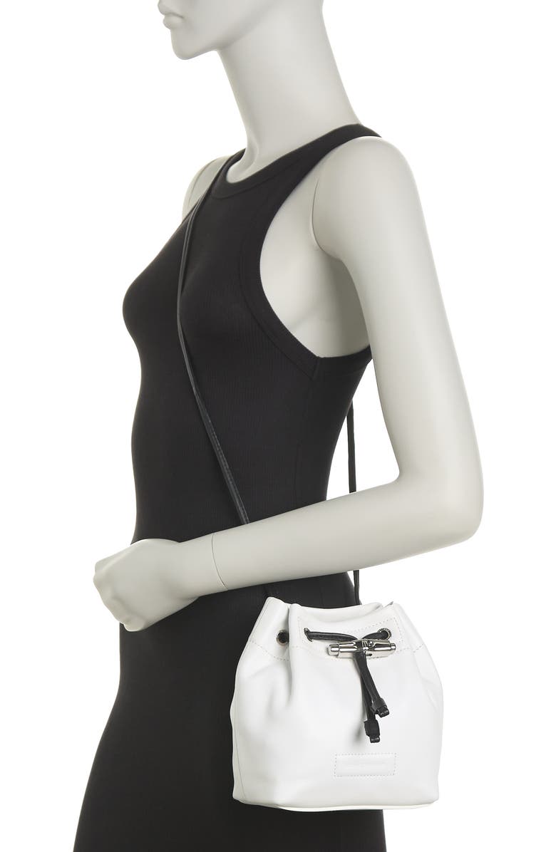 Longchamp Mini Bucket Bag, Alternate, color, White
