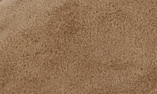 Floopi Faux Suede & Faux Fur Lined Slipper In Brown