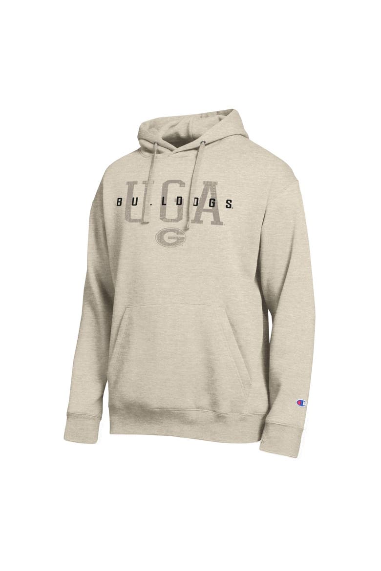 Men's Champion  Oatmeal Georgia Bulldogs All-Star Neutral Stack Hoodie, Alternate, color, Oatmeal