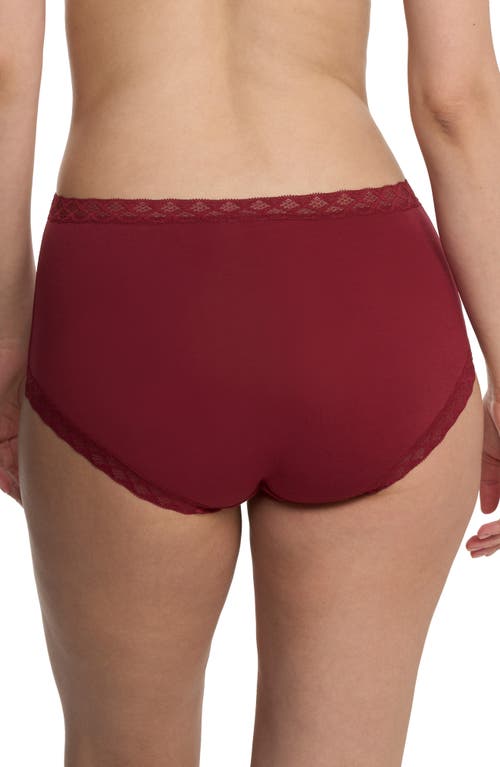 Natori Bliss Stretch Cotton Full Briefs In Red