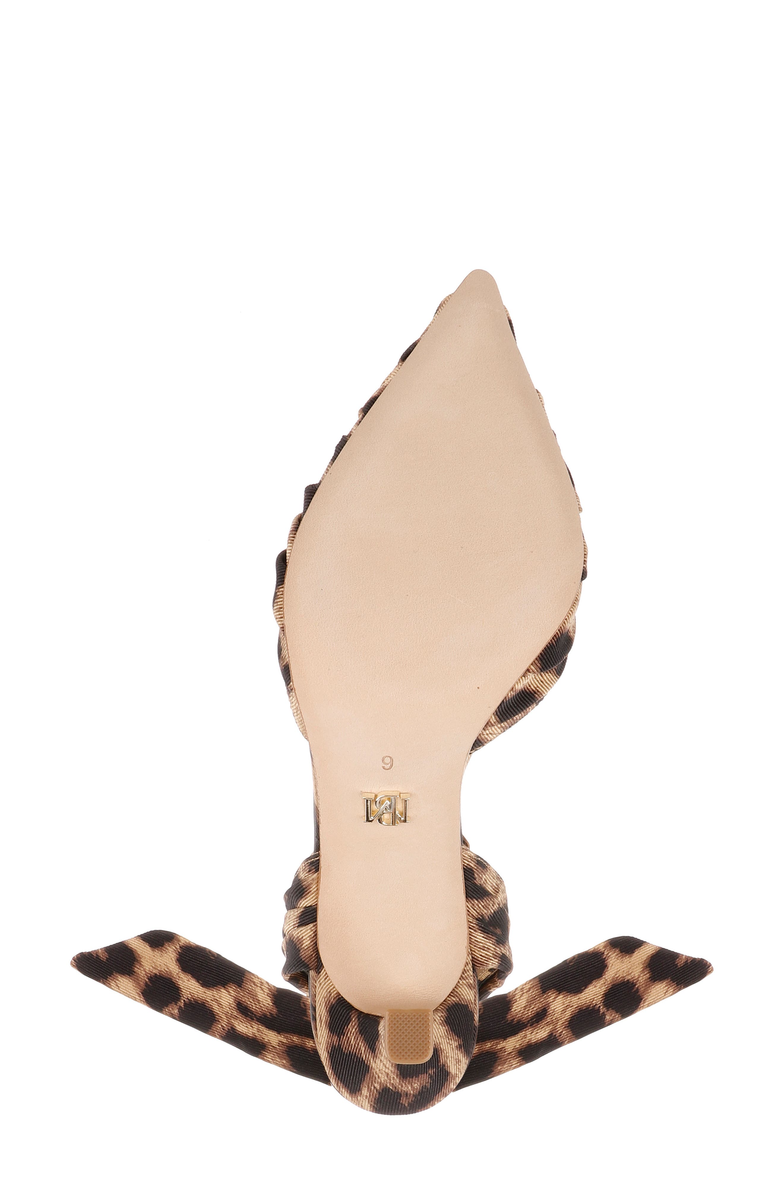 Badgley Mischka Collection Vania Ankle Wrap Pointed Toe Pump, Alternate, color, Natural Leopard