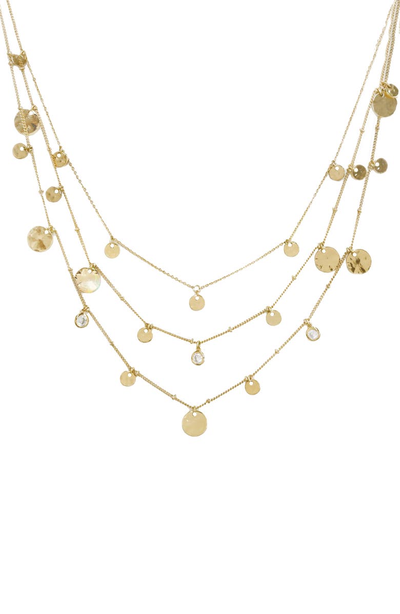 Ettika Set of 3 Disc Necklaces, Alternate, color, Gold