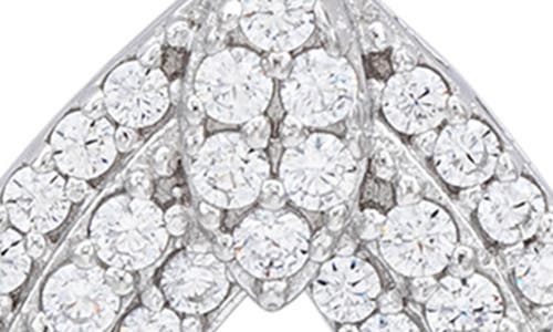 Suzy Levian Cubic Zirconia Teardrop Earrings In Metallic