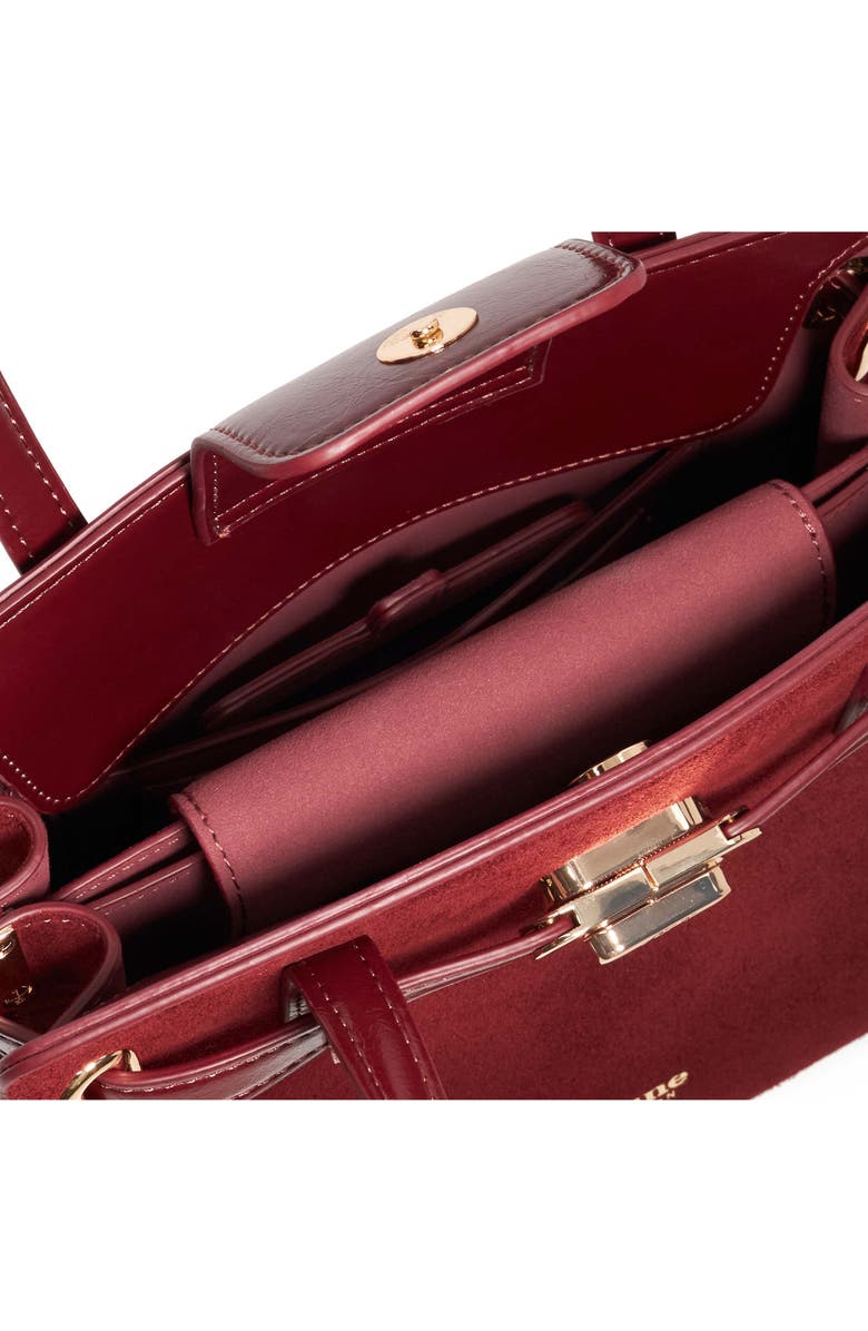Dune London Dinidefine Tote, Alternate, color, Burgundy