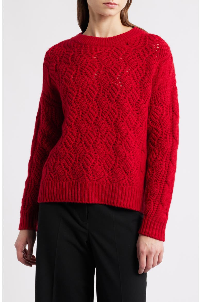 Raya Cashmere Sweater, Main, color, RED LOVE