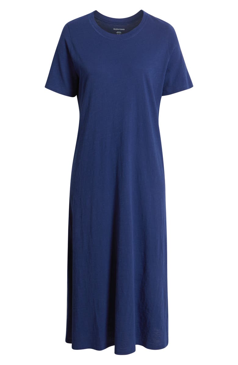 Eileen Fisher Creneck Organic Cotton Maxi T-Shirt Dress, Alternate, color,