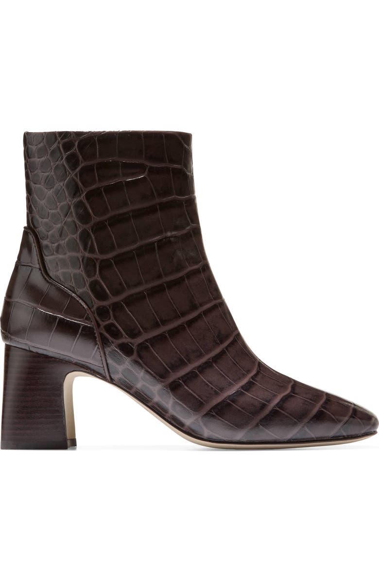 Cole Haan Gemma Bootie, Alternate, color, Dark Chocolate Croc Print Lt