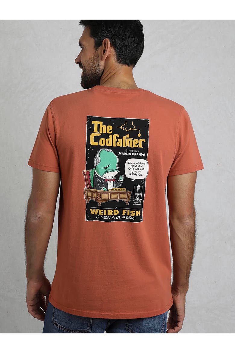Codfather Heritage Wash Artist T-Shirt, Alternate, color, Baked Clay