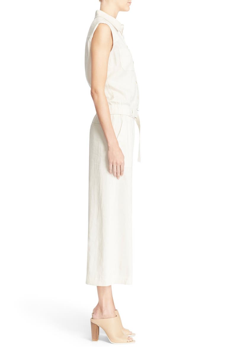 Sleeveless Linen Blend Jumpsuit, Alternate, color, LARACHE