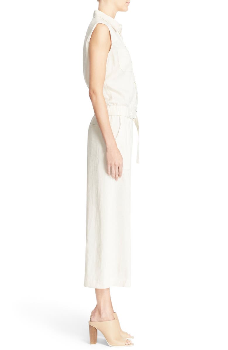 Vince Sleeveless Linen Blend Jumpsuit, Alternate, color, 