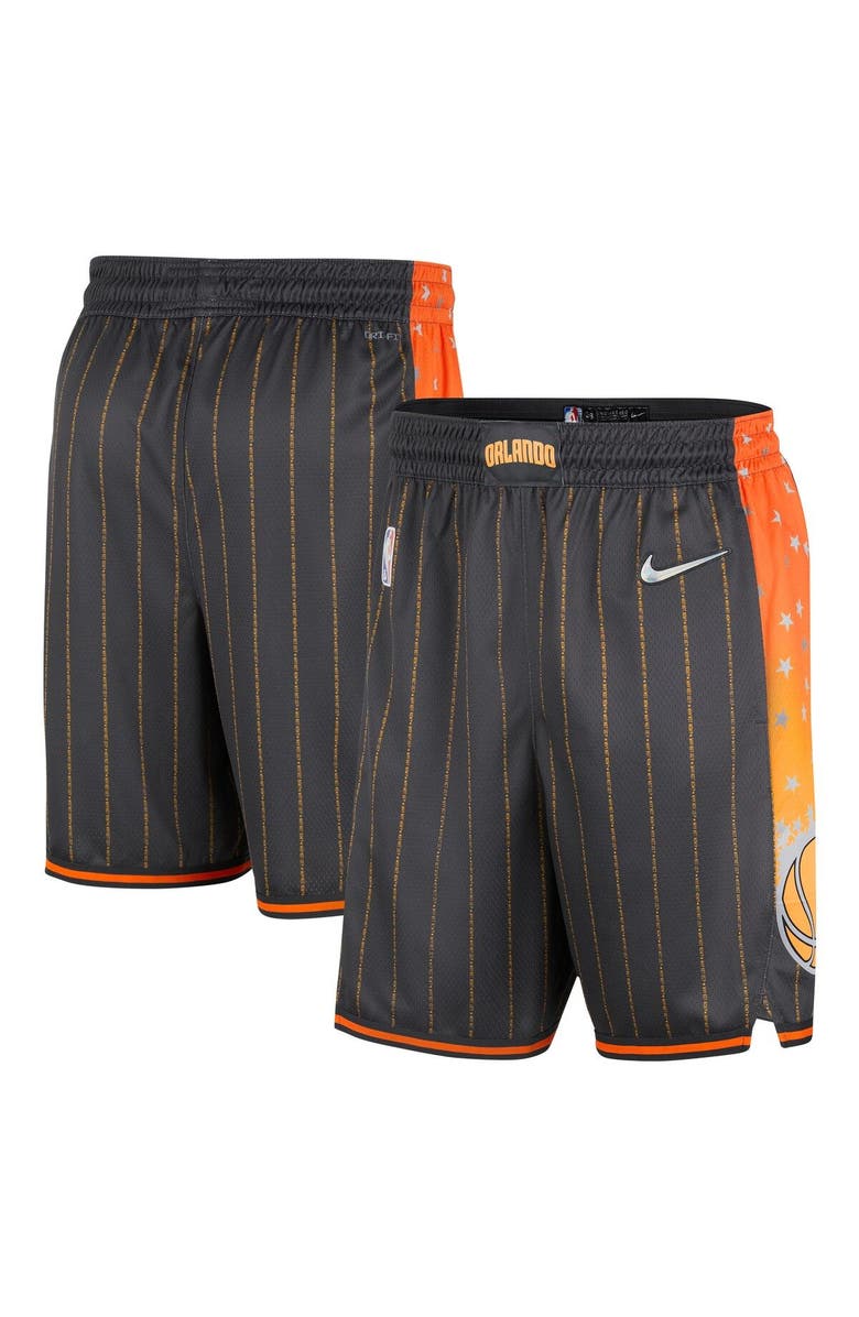 Nike Men's Nike Anthracite Orlando Magic 2021/22 City Edition Swingman Shorts, Main, color,