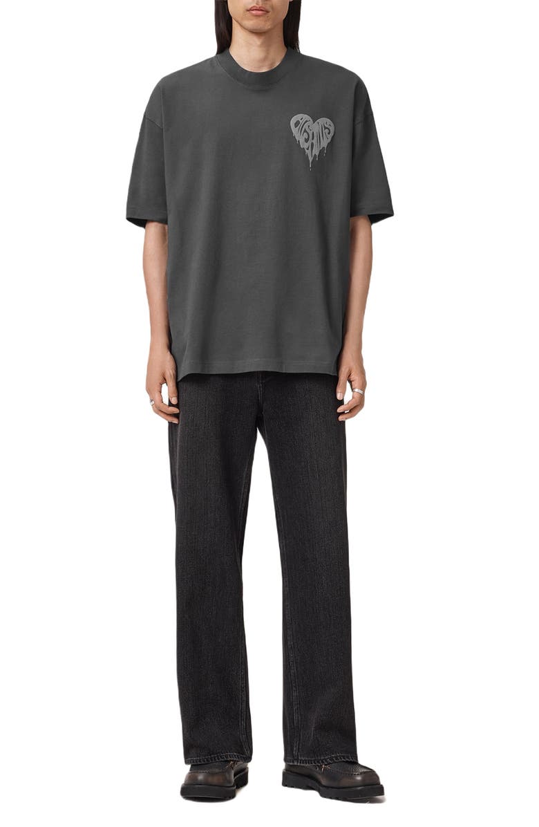 AllSaints Trip Cotton Graphic T-Shirt, Alternate, color, Washed Black