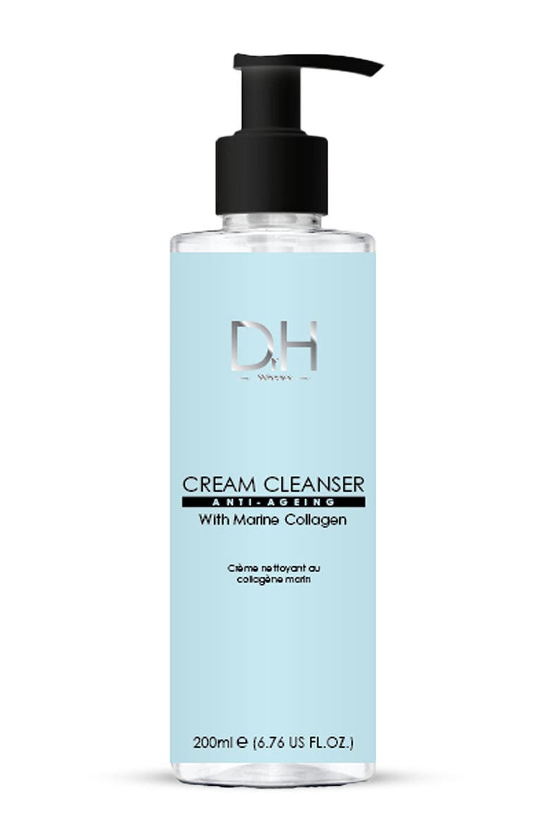 Anti-Aging Cream Cleanser with Marine Collagen 200ml for Acne & Blemishes, Large Pores, Main, color, White