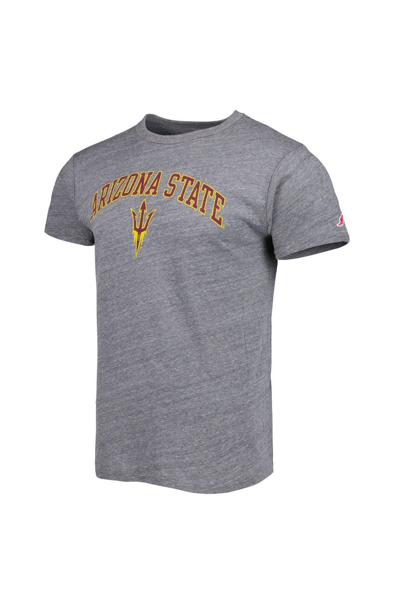 LEAGUE COLLEGIATE WEAR Men's League Collegiate Wear Heather Gray Arizona State Sun Devils 1965 Arch Victory Falls Tri-Blend T-Shirt, Alternate, color, Heather Gray
