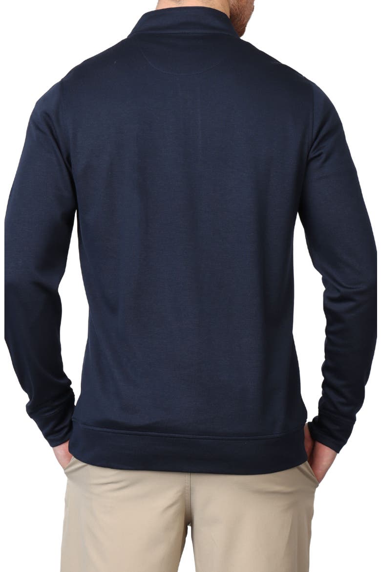 Modal Blend Quarter Zip Polo, Alternate, color, NAVY