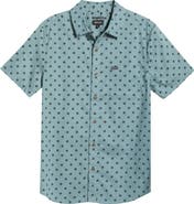 Brixton Charter Short Sleeve Stretch Cotton Blend Button-Up Shirt