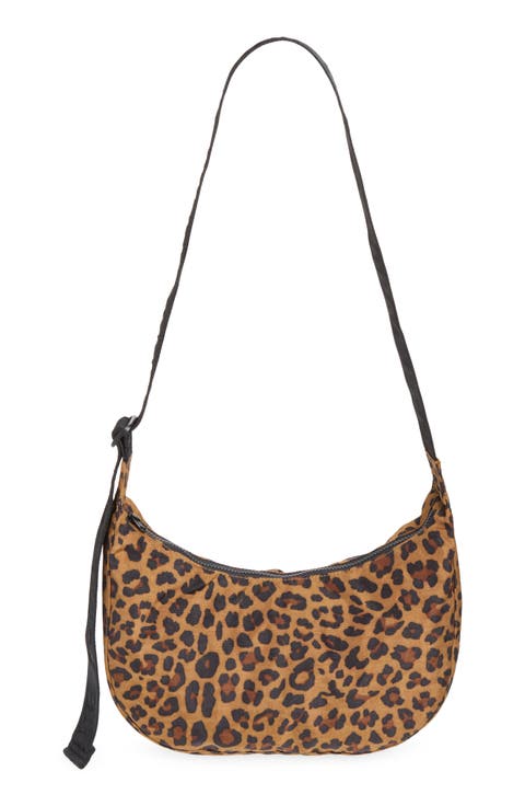 Medium Crescent Recycled Nylon Crossbody Bag