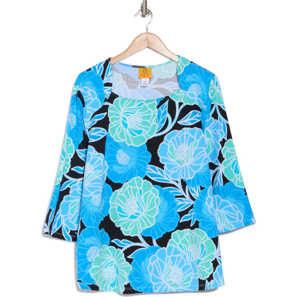 Ruby Rd. Ruby Rd Floral Stretch Cotton T-shirt