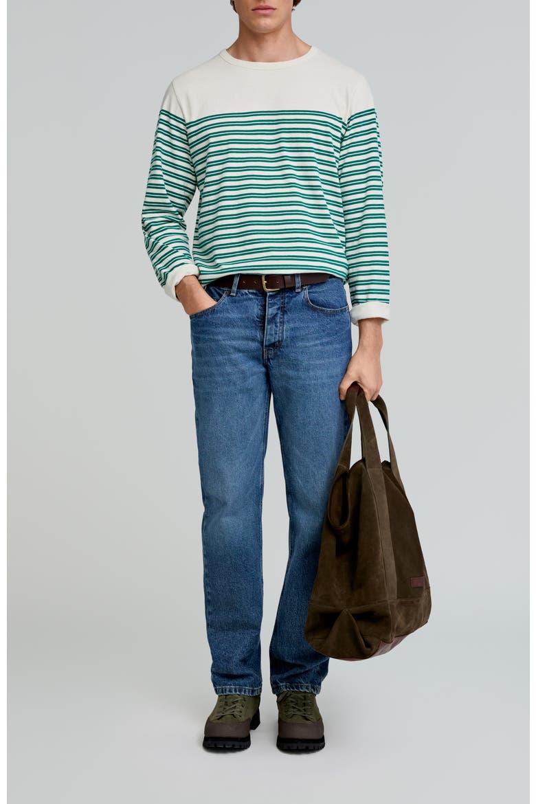 Camp Stripes Ls Tee, Alternate, color, Green