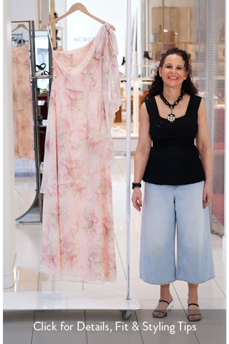 Amara Floral Print One-Shoulder Gown video