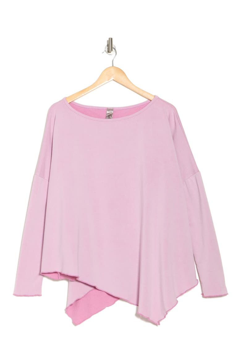 Asymmetric Hem Sweater, Alternate, color, LAVENDER