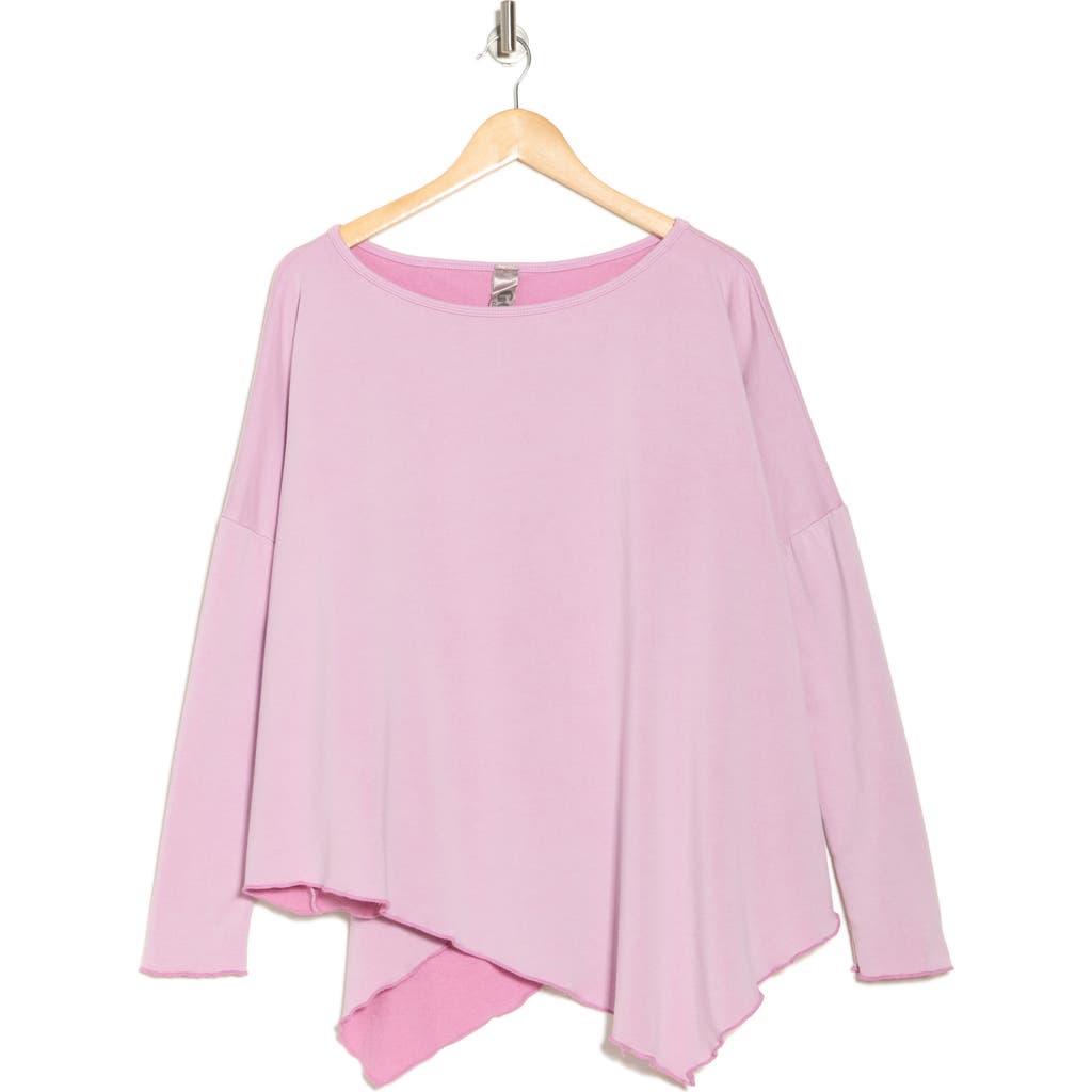 Go Couture Asymmetric Hem Sweater In Lavender