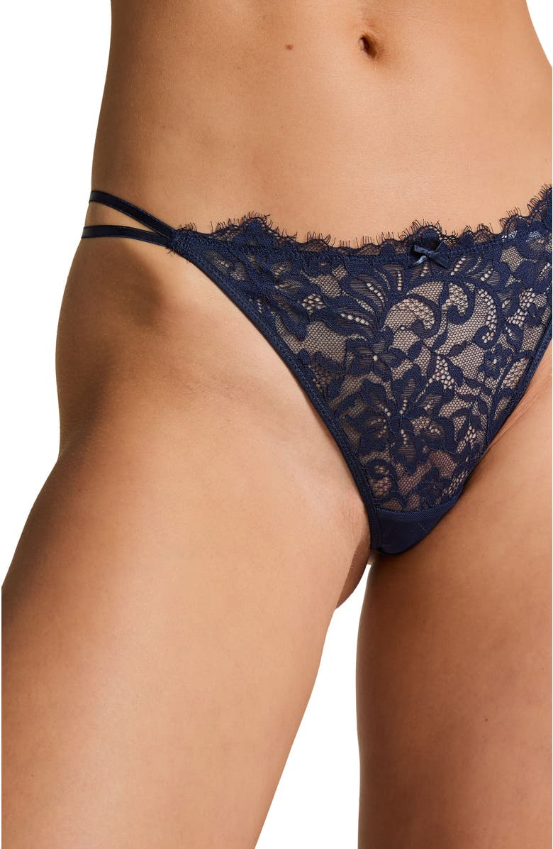 Hunkemöller Isabella Thong, Alternate, color, Blue