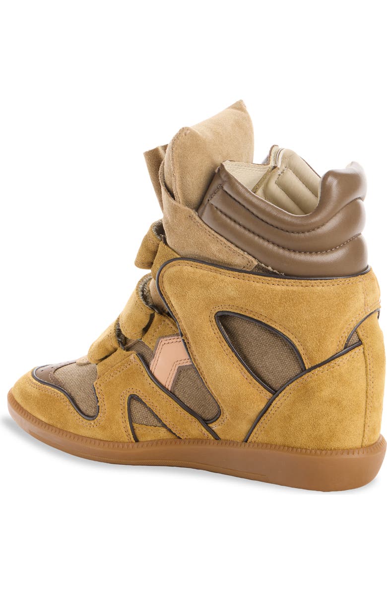 Isabel Marant Bekett Hidden Wedge High Top Sneaker, Alternate, color, Khoe Khaki/ Ochre