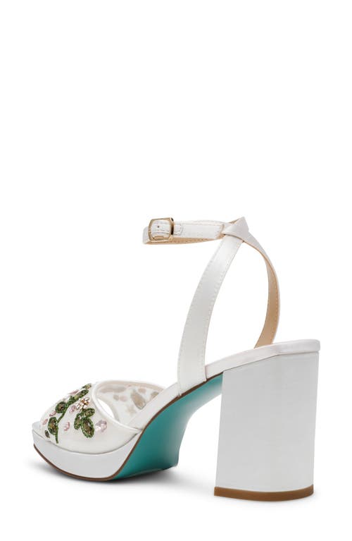 Betsey Johnson Kirra Ankle Strap Sandal In Ivory