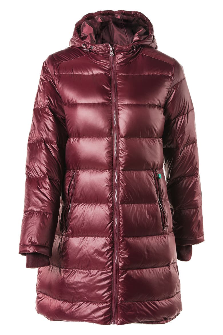 Naomi 3-in-1 Down-Filled Nylon Maternity & Babywearing Parka, Alternate, color, BURGUNDY