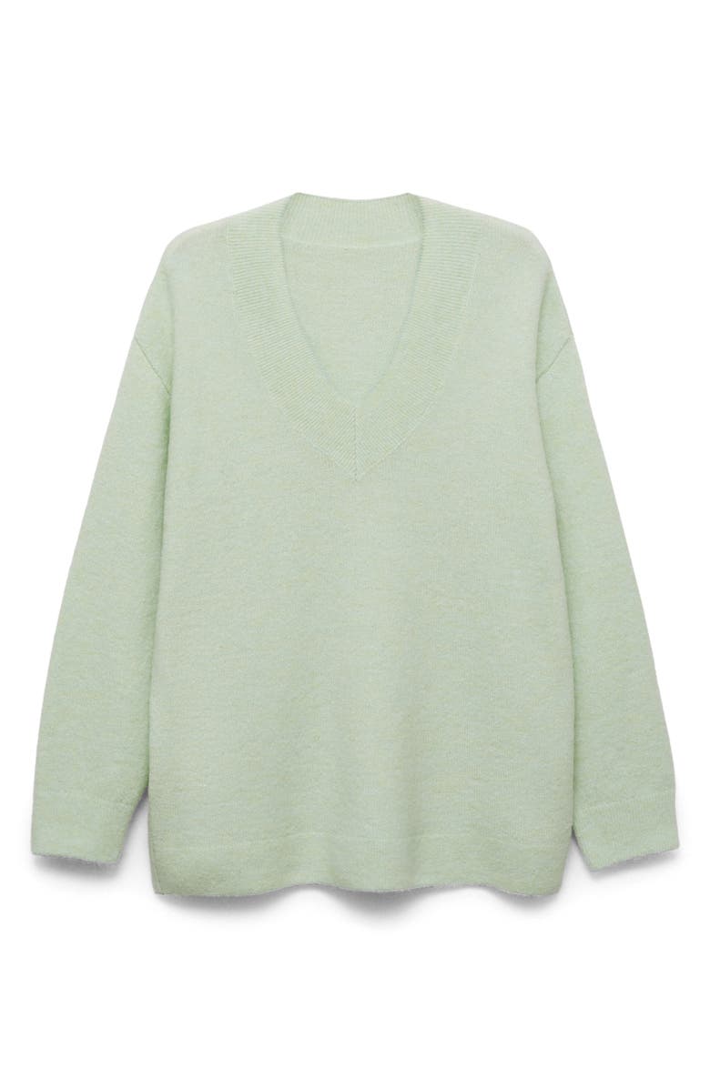 MANGO Oversize V-Neck Sweater, Alternate, color, 