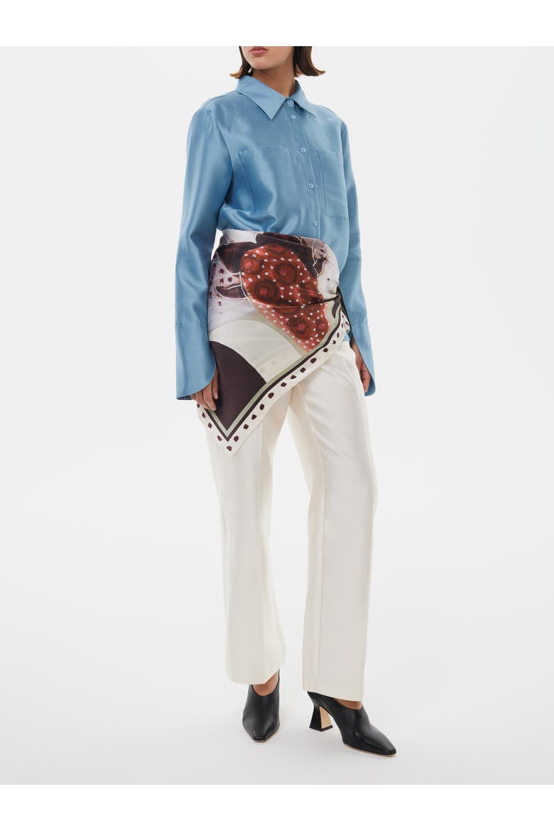 Hand Rolled Floral Silk Shawl, Alternate, color, Print 'the Botanists Gift'