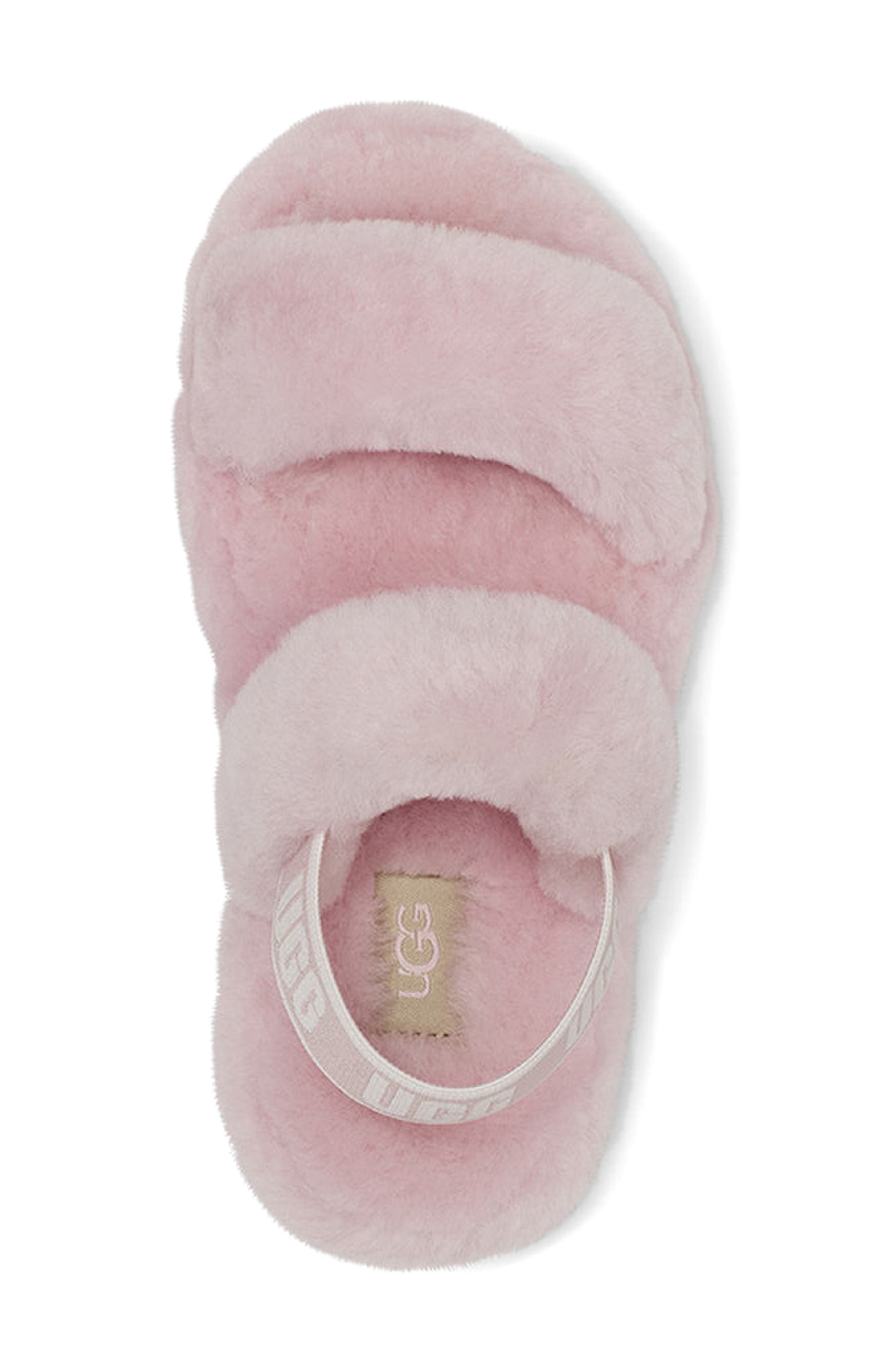 Oh Yeah Genuine Shearling Slingback Slipper, Alternate, color, SEASHELL PINK