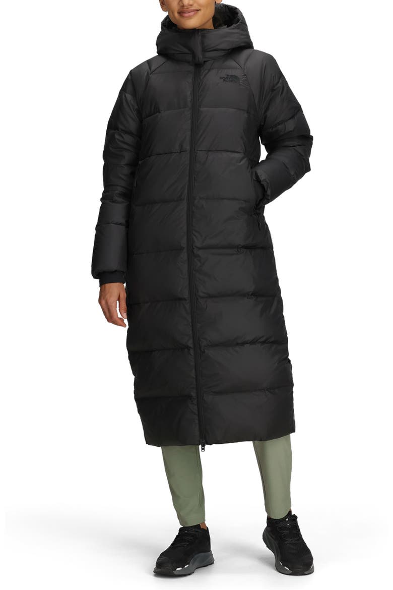 Hydrenalite™ Water Repellent 600 Fill Power Down Hooded Parka, Main, color, TNF BLACK