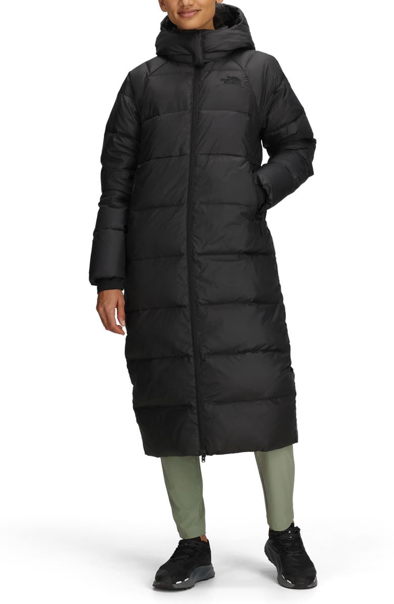 The North Face Hydrenalite<sup>™</sup> Water Repellent 600 Fill Power Down Hooded Parka, Main, color, Tnf Black