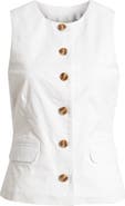 Caslon® Front Button Vest