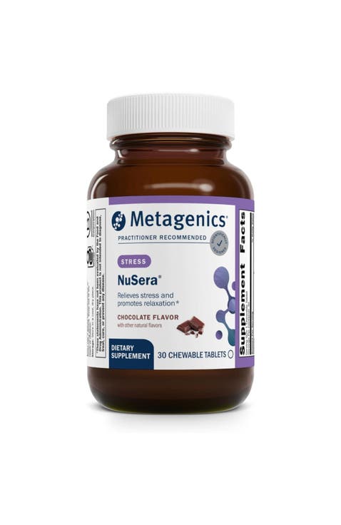 NuSera Chocolate Chewable Stress and Calm Support Supplement 30 Chewable Tablets