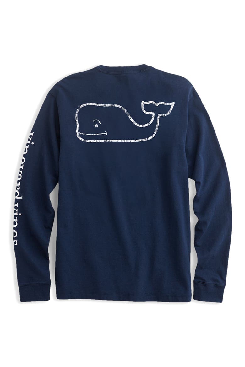 Vintage Whale Long Sleeve Graphic Tee, Alternate, color, BLUE BLAZER