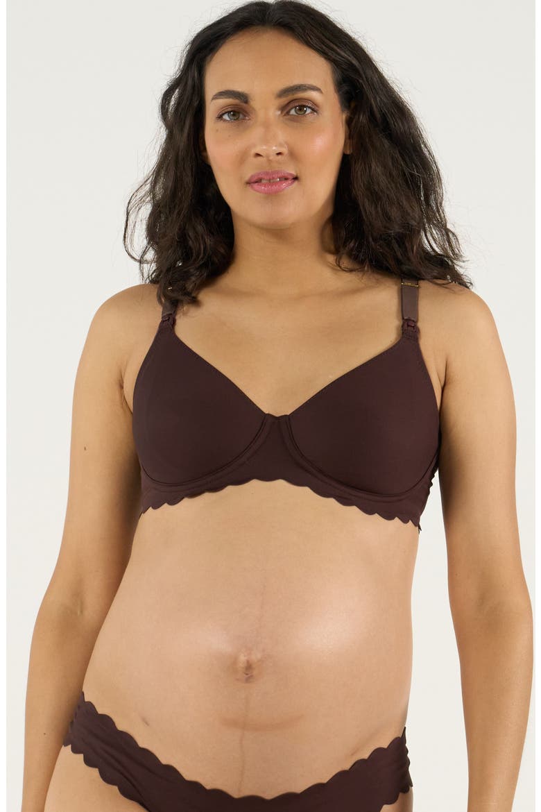 Skin Invisible Maternity And Nursing Bra C/D Cup, Main, color, Chocolate