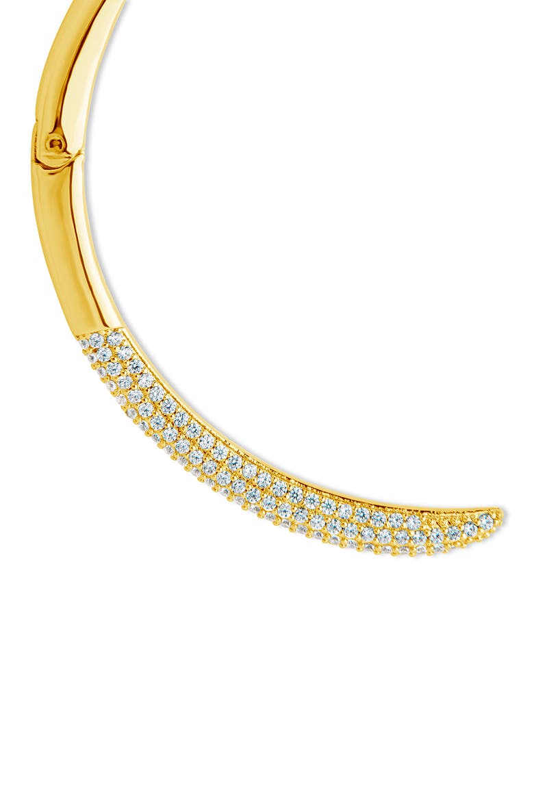CZ Open Spike Cuff Bracelet, Alternate, color, GOLD