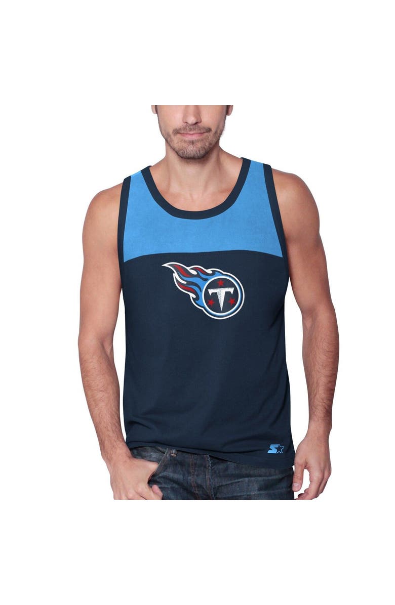 STARTER Men's Starter Navy/Blue Tennessee Titans Team Touchdown Fashion Tank Top, Main, color, Navy