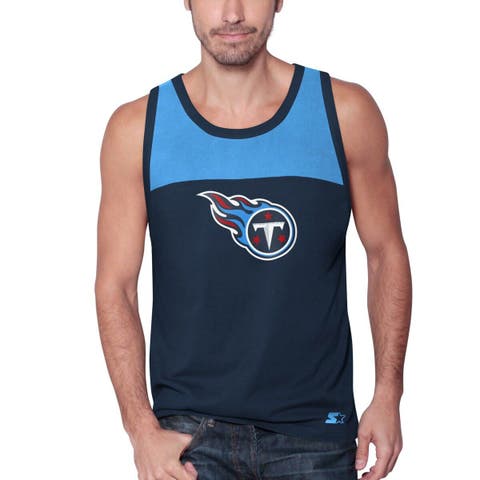 Men's Starter Navy/Blue Tennessee Titans Team Touchdown Fashion Tank Top