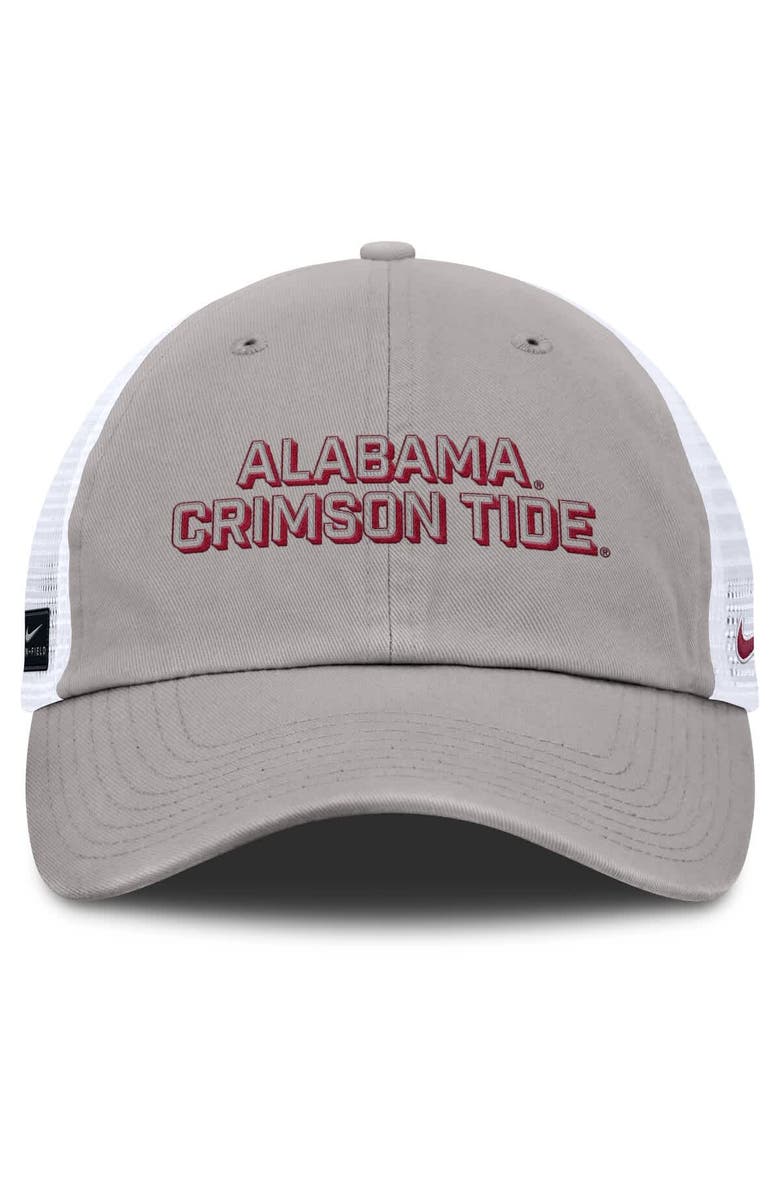 Nike Men's Nike Gray Alabama Crimson Tide 2025 Gameday On-Field Club Adjustable Trucker Hat, Alternate, color, Gray