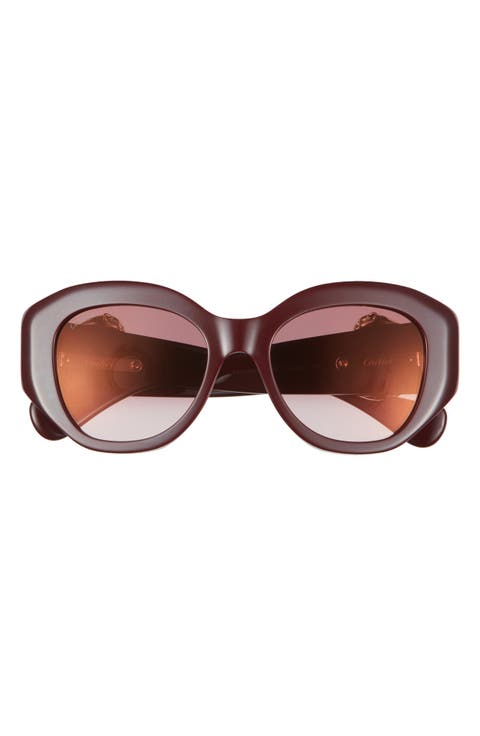 53mm Gradient Butterfly Sunglasses