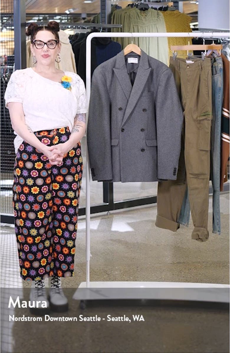 Double Breasted Wool Blend Blazer, sales video thumbnail